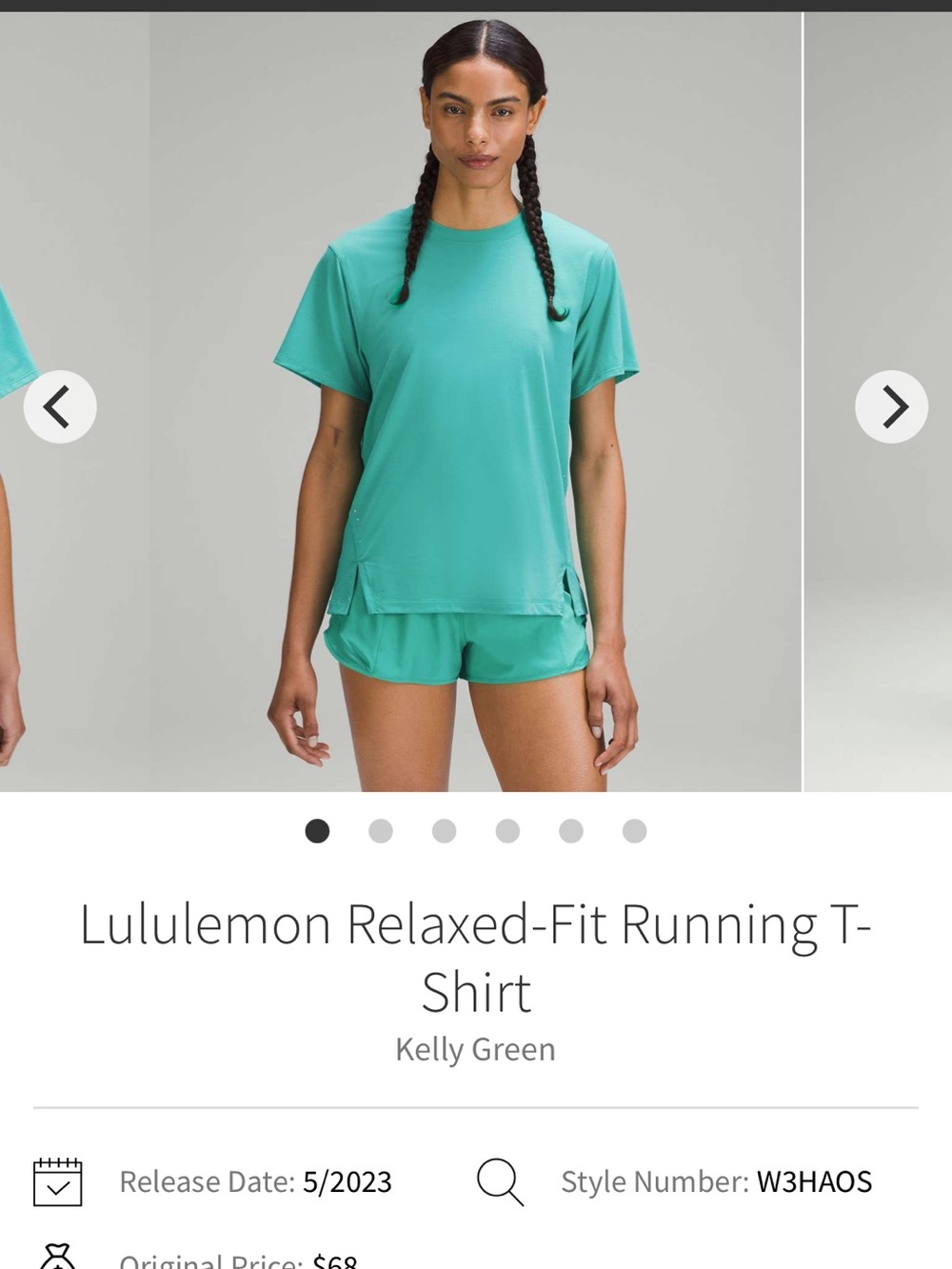 Lululemon relaxed fit running t-shirt in Kelly green - Picture 7 of 9